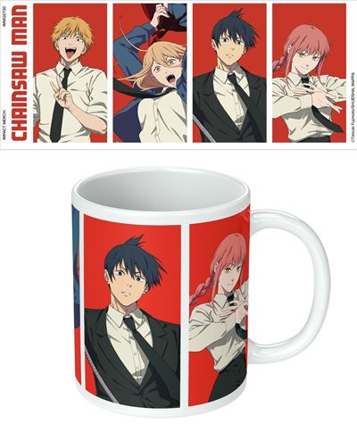 Drinkware: Chainsaw Man - Group Grid - White Mug