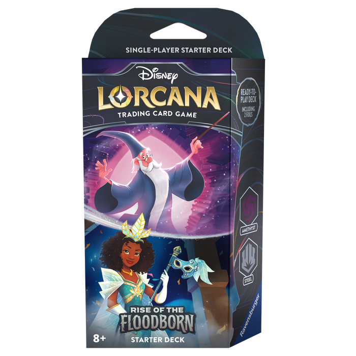 Disney Lorcana: S2 Rise of the Floodborn Starter Deck: Amethyst and Steel