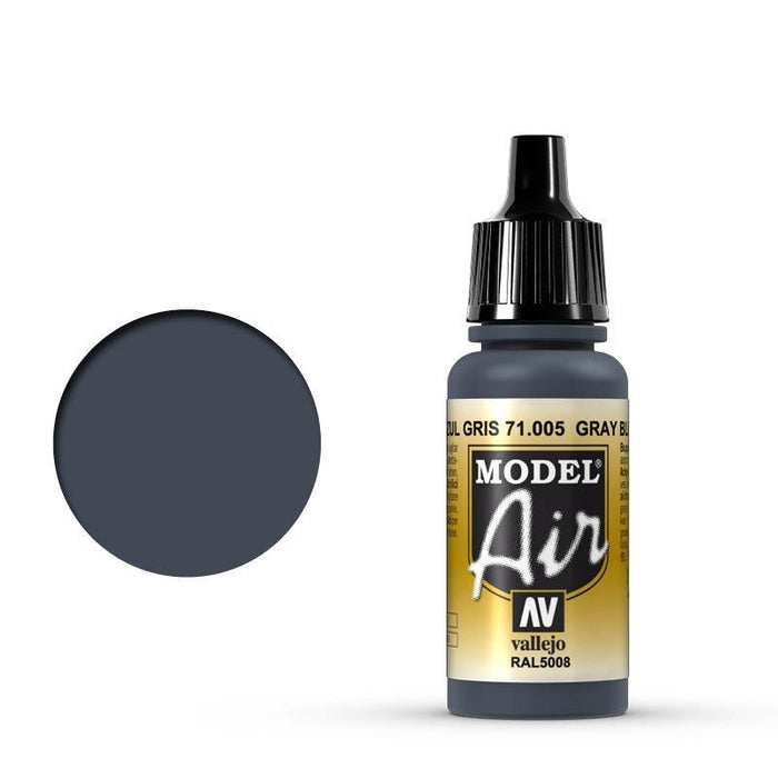 Vallejo: Model Air Gray Blue 17 ml Acrylic Airbrush Paint