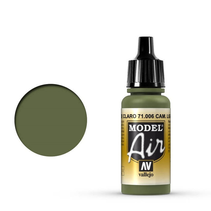 Vallejo: Model Air Cam Light Green 17 ml Acrylic Airbrush Paint