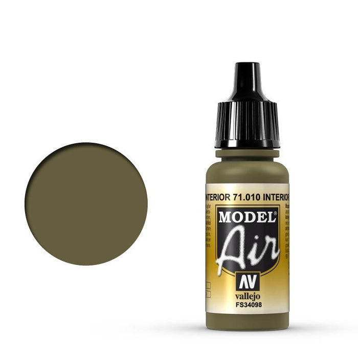 Vallejo: Model Air Interior Green 17 ml Acrylic Airbrush Paint