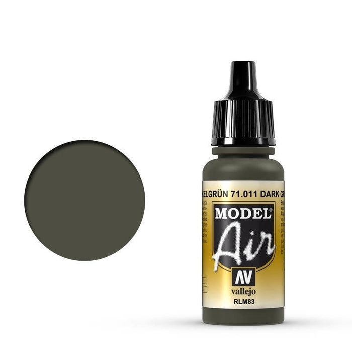 Vallejo: Model Air Dark Green RLM83 17 ml Acrylic Airbrush Paint