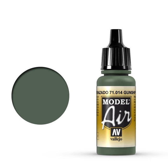 Vallejo: Model Air Gunship Green 17 ml Acrylic Airbrush Paint