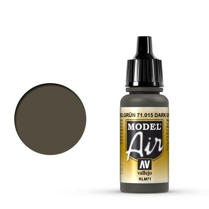 Vallejo: Model Air Dark Green RLM71 17 ml Acrylic Airbrush Paint