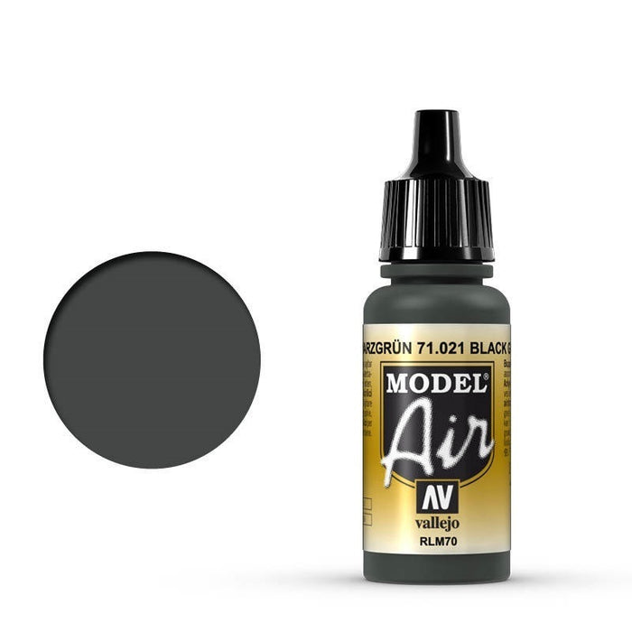 Vallejo: Model Air Black Green RLM70 17 ml Acrylic Airbrush Paint