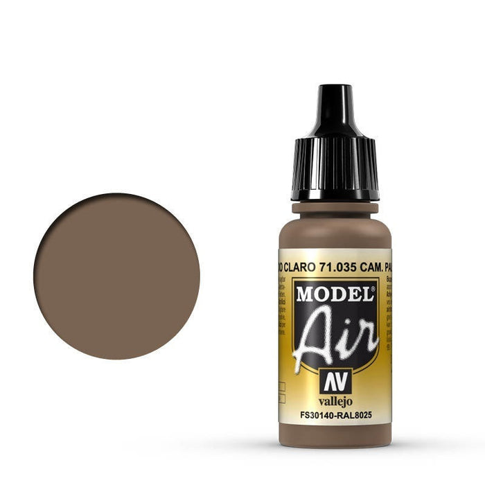 Vallejo: Model Air Cam Pale Brown 17 ml Acrylic Airbrush Paint