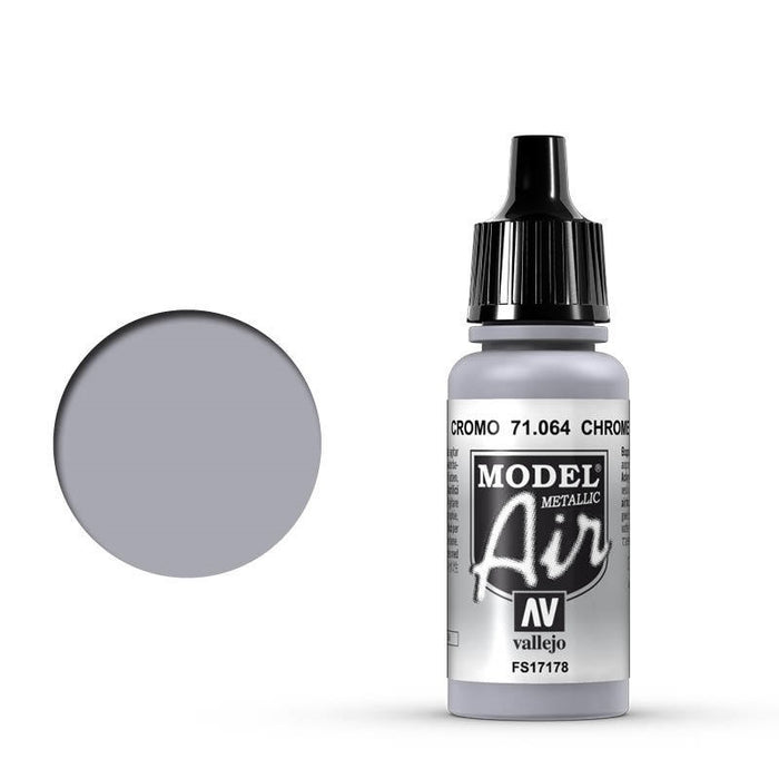 Vallejo: Model Air Chrome 17 ml Acrylic Airbrush Paint