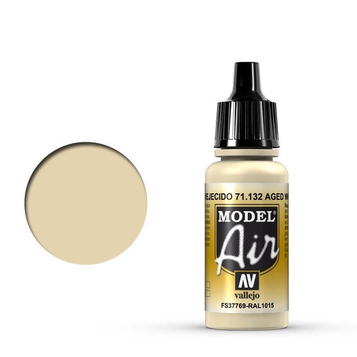 Vallejo: Model Air Aged White 17 ml Acrylic Airbrush Paint