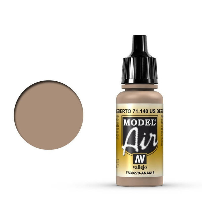 Vallejo: Model Air US Desert Sand 17 ml Acrylic Airbrush Paint