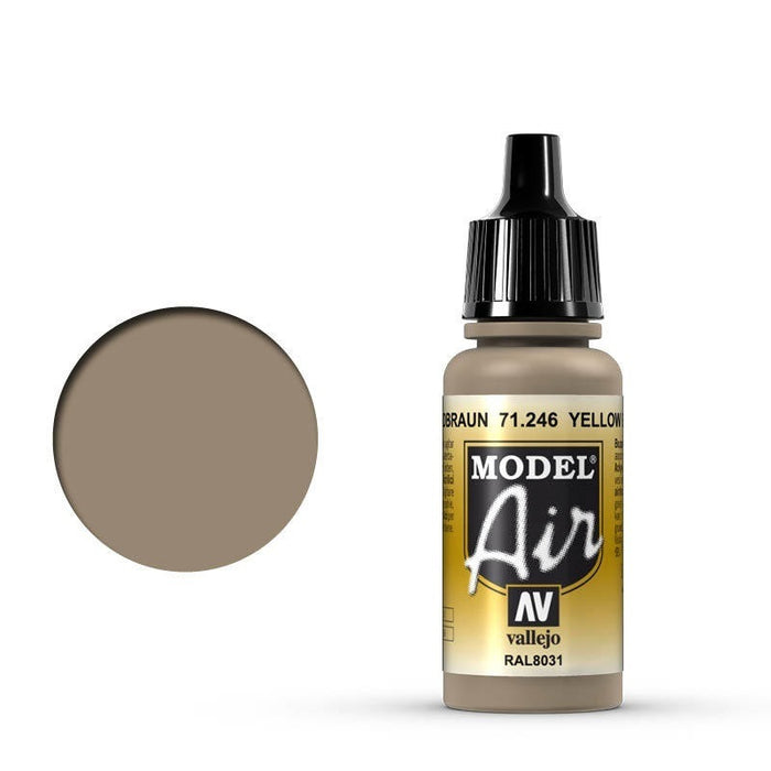 Vallejo: Model Air Yellow Brown 17 ml Acrylic Airbrush Paint