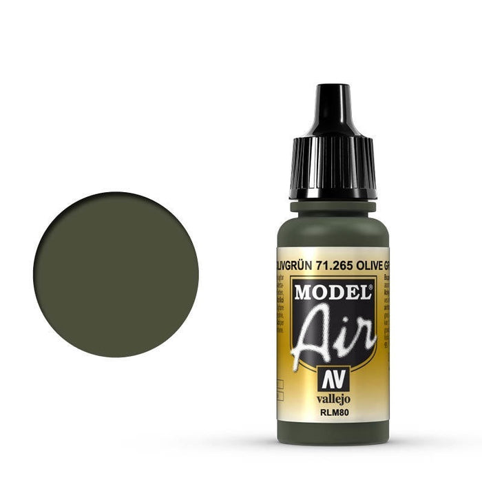 Vallejo: Model Air Olive Green RLM80 17 ml Acrylic Airbrush Paint