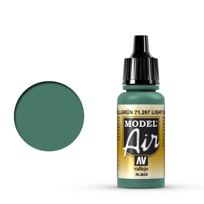 Vallejo: Model Air Light Green RLM25 17 ml Acrylic Airbrush Paint