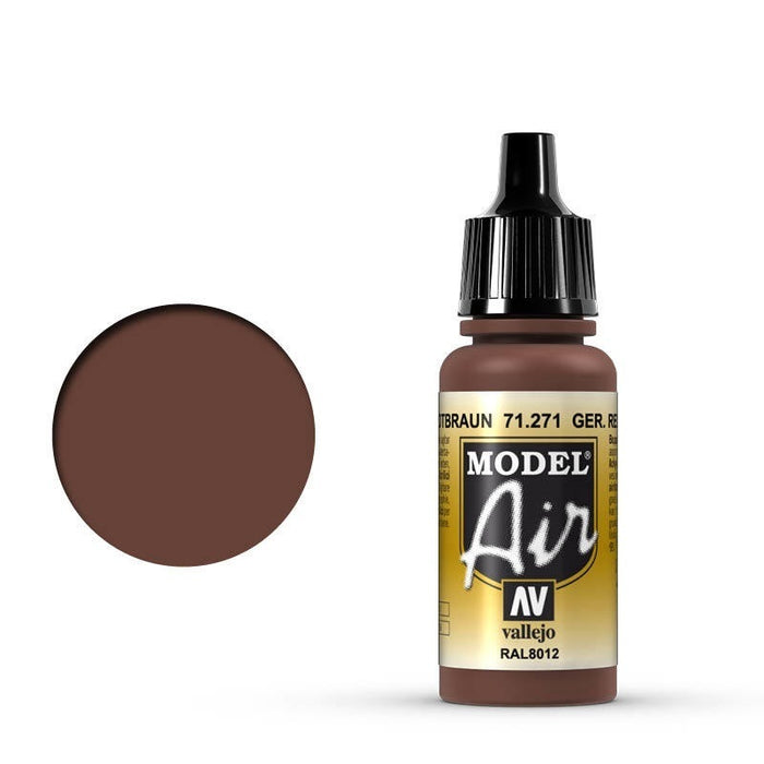 Vallejo: Model Air German Red Brown 17 ml Acrylic Airbrush Paint