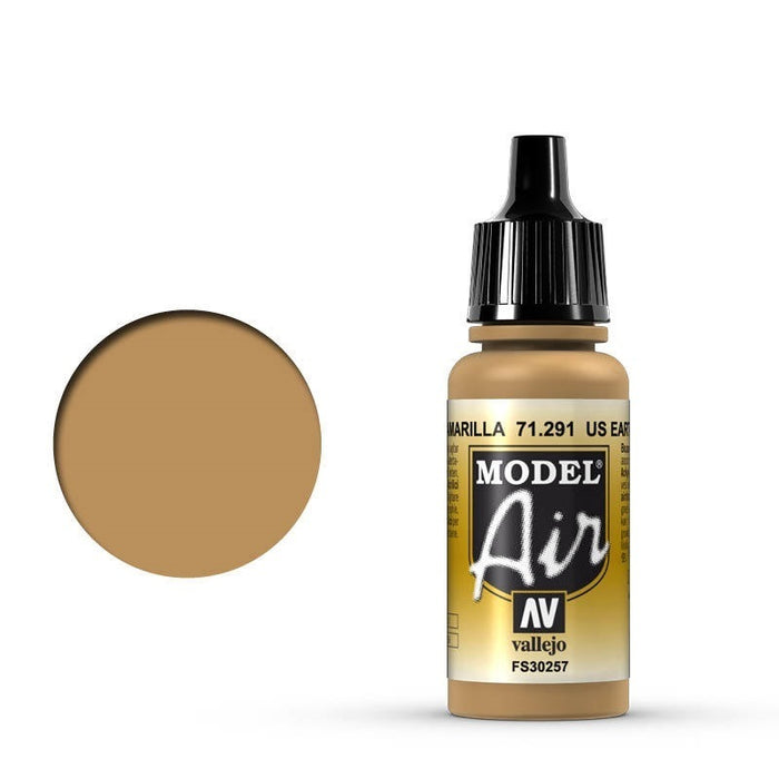 Vallejo: Model Air US Earth Yellow 17 ml Acrylic Airbrush Paint