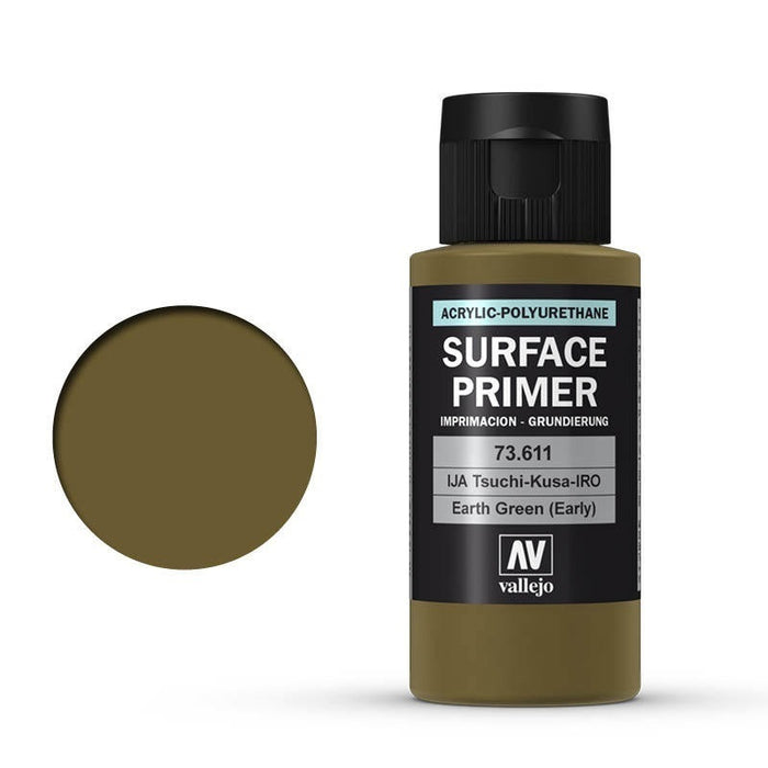 Vallejo: Surface Primer 60ml IJA Tsuchi-Kusa-IRO Earth Green