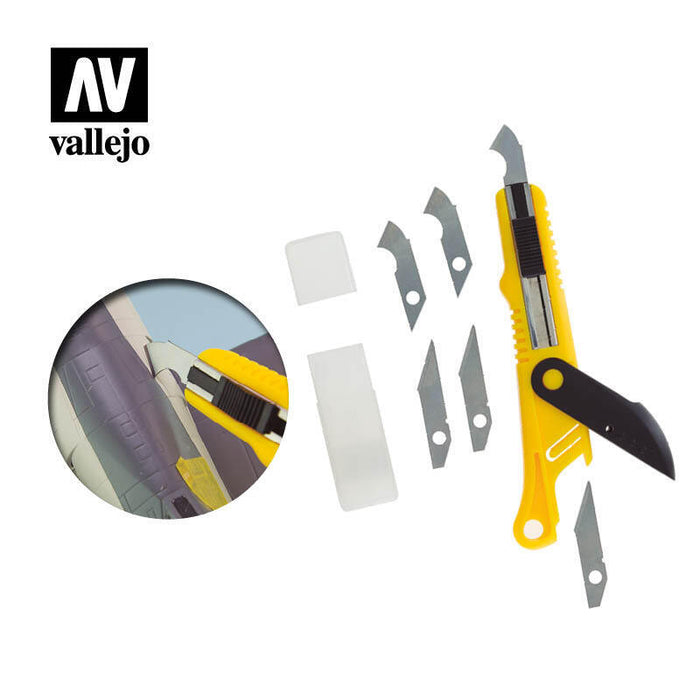 Vallejo: Hobby Tools - Plastic Cutter Scriber & 5 Spare Blades