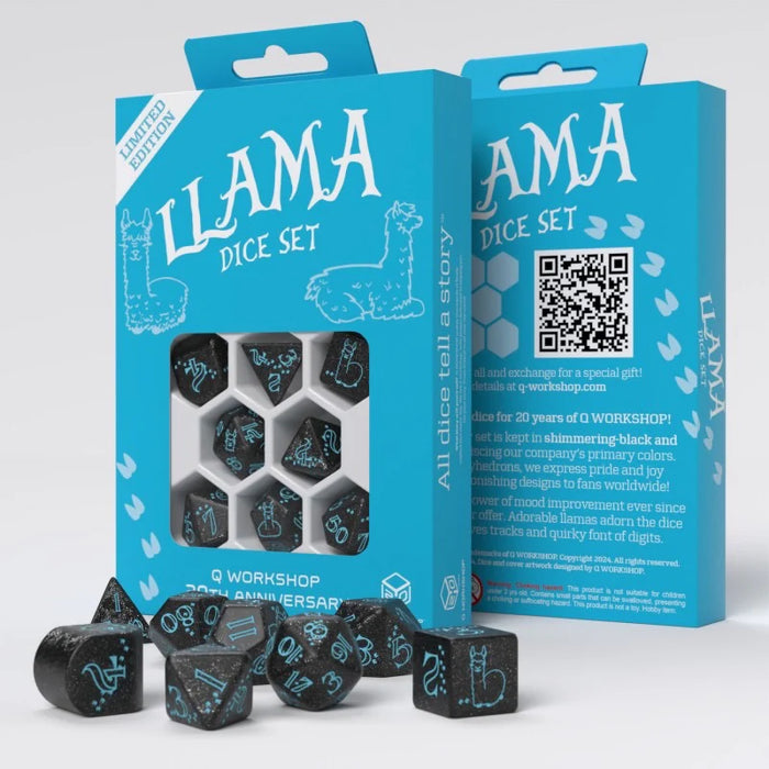 Q Workshop: 20 Year - Llama - Dice Set 7