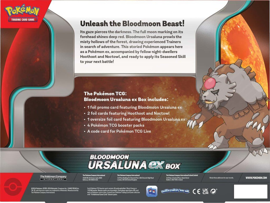 Pokemon: Bloodmoon Ursaluna EX Box