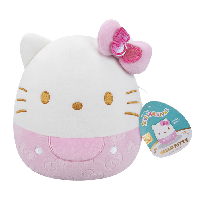 Squishmallows: 8" Hello Kitty 50th Anniversary Bows - Pink