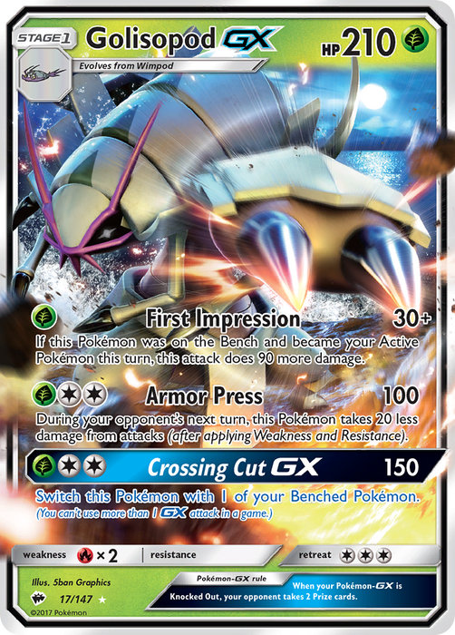 Golisopod GX (17/147) [Sun & Moon: Burning Shadows]