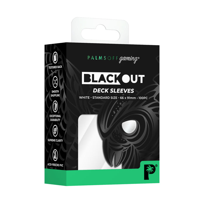 Blackout Deck Sleeves - Standard Size - White