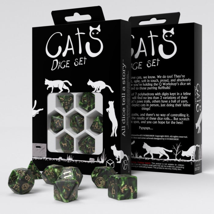 Q Workshop: Cats Dice Set - Pixel Dice Set 7