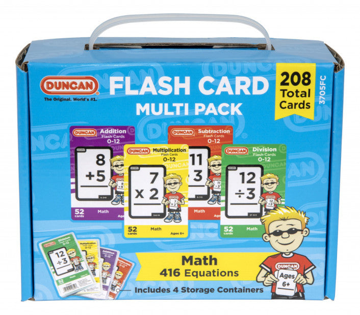 Duncan Flash Cards Multi Pack Set (Includes Addition, Subtraction, Multiplication, Division)