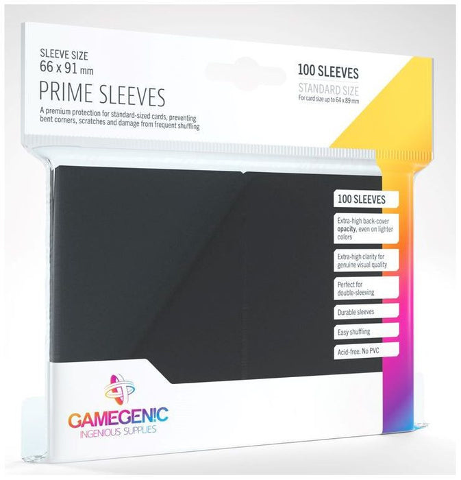 Gamegenic: Prime 100ct Black Sleeves (66x91mm)