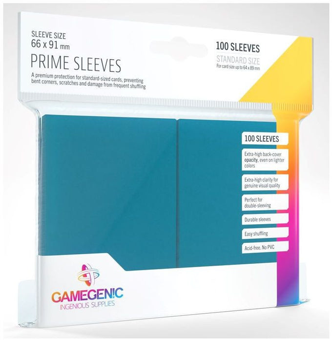 Gamegenic: Prime Card Sleeves - Standard Size (66mm x 91mm) - Blue