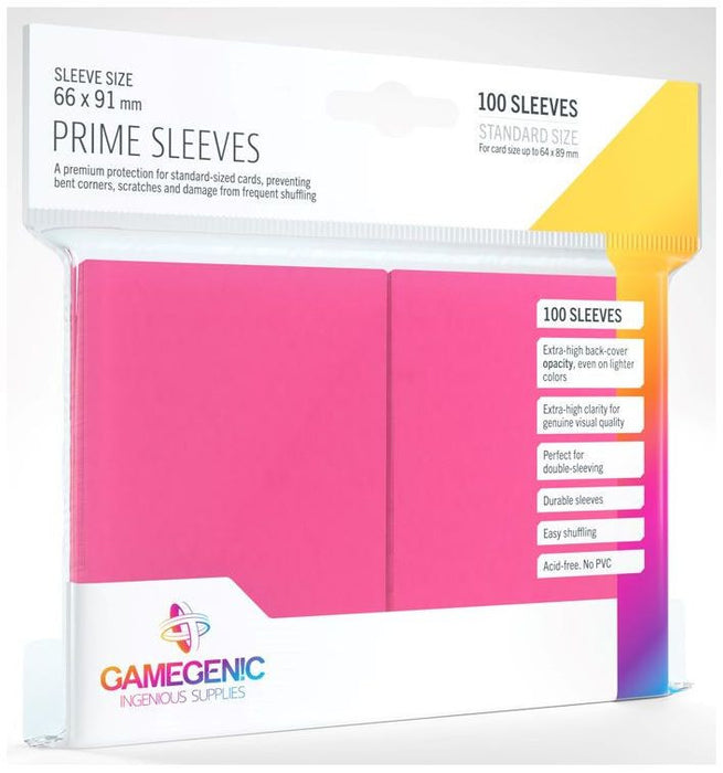 Gamegenic: Prime Card Sleeves - Standard Size (66mm x 91mm) - Pink