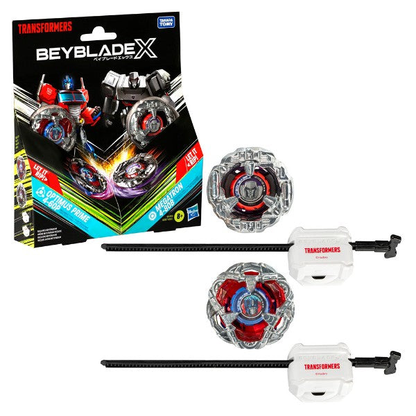 Beyblade - X - Transformers Collab- Optimus Prime vs Megatron