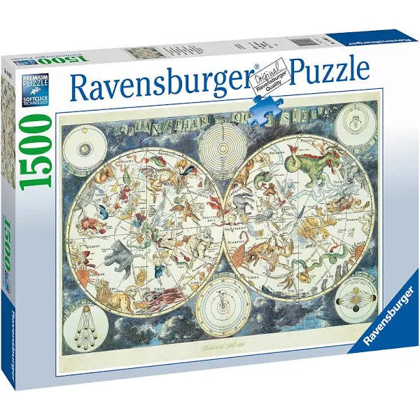 Ravensburger: World Map Fantastic Beasts 1500pc