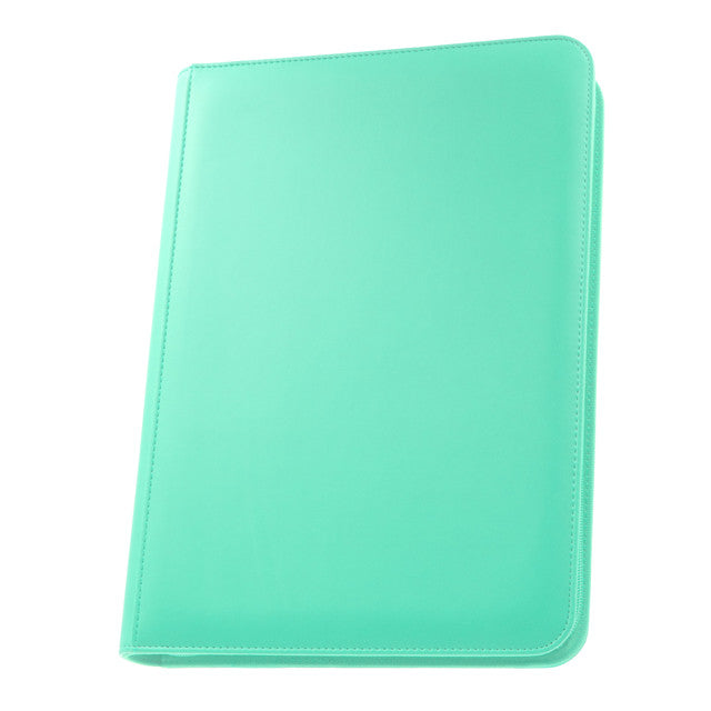 STEALTH 9 Pocket Zip Binder - Turquoise